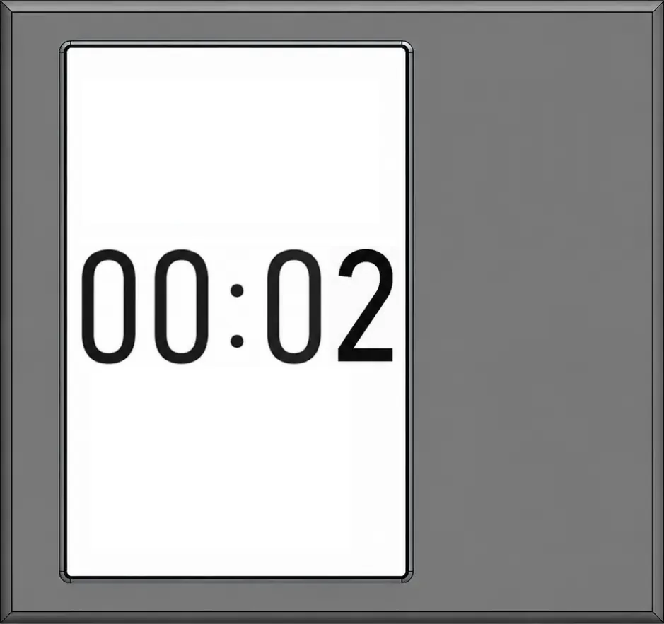 Animación del dispositivo DVEM: primero la marca, luego el código QR con el importe a cobrar, y luego la cuenta regresiva de activación.